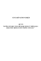 Sáng kiến kinh nghiệm skkn hướng dẫn học sinh lơp 10 học định lí thông qua khai thác định lí cosin trong tam giác