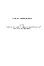 Sáng kiến kinh nghiệm skkn môn ngữ văn thcs một số suy nghĩ dạy học bài sự tích thần đền bạch mã