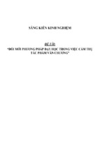 Sáng kiến kinh nghiệm skkn về đổi mới phương pháp dạy học trong việc cảm thụ tác phẩm văn chương