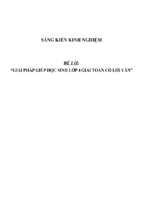 Sáng kiến kinh nghiệm skkn toán 4 giải pháp giúp học sinh lớp 4 giải toán có lời văn