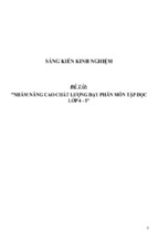 Sáng kiến kinh nghiệm skkn nhằm nâng cao chất lượng dạy phân môn tập đọc lớp 4   5