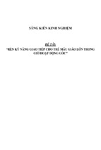 Sáng kiến kinh nghiệm skkn rèn kỹ năng giao tiếp cho trẻ mẫu giáo lớn trong giờ hoạt động góc