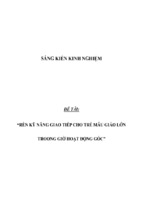 Sáng kiến kinh nghiệm skkn rèn kỹ năng giao tiếp cho trẻ mẫu giáo trong giờ hoạt động góc