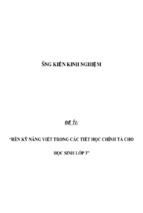 Sáng kiến kinh nghiệm skkn rèn kỹ năng viết trong các tiết học chính tả cho học sinh lớp 3