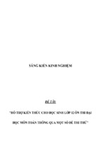 Sáng kiến kinh nghiệm skkn môn toán thpt hỗ trợ kiến thức cho hs 12 thi đại học thông qua các đề thi thử