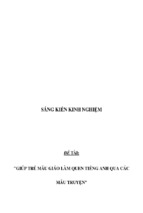 Sáng kiến kinh nghiệm skkn giúp trẻ mẫu giáo làm quen tiếng anh qua các mẫu truyện