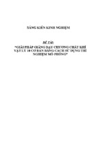 Skkn về giải pháp giảng dạy chương chất khí vật lý 10 cơ bản bằng cách sử dụng thí nghiệm mô phỏngskkn về giải pháp giảng dạy chương chất khí vật lý 10 cơ bản bằng cách sử dụng thí nghiệm mô phỏng