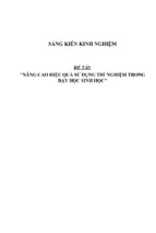 Sáng kiến kinh nghiệm skkn nâng cao hiệu quả sử dụng thí nghiệm trong dạy học sinh học