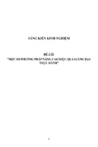 Sáng kiến kinh nghiệm skkn môn sinh học thpt một số phương pháp nâng cao hiệu quả giảng dạy thực hành