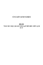 Sáng kiến kinh nghiệm skkn phát huy hiệu quả khả năng lập niên biểu môn lịch sử thcs