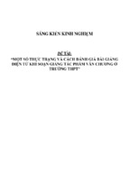 Sáng kiến kinh nghiệm skkn về thực trạng và cách đánh giá bài giảng điện tử khi soạn giảng tác phẩm văn chương ở trường thpt