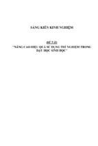 Sáng kiến kinh nghiệm skkn nâng cao hiệu quả sử dụng thí nghiệm trong dạy học sinh học