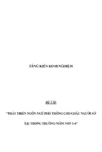 Sáng kiến kinh nghiệm skkn phát triển ngôn ngữ phổ thông cho cháu người sở tại trong trường mầm non 1 6