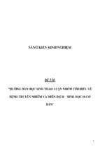 Sáng kiến kinh nghiệm skkn hướng dẫn học sinh thảo luận nhóm tìm hiểu về bệnh truyền nhiễm và miễn dịch – sinh học 10 cơ bản