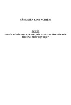 Sáng kiến kinh nghiệm skkn thiết kế bài học tập đọc lớp 2 theo hướng đổi mới phương pháp dạy học