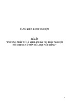 Sáng kiến kinh nghiệm skkn về phương pháp xử lý khi làm bài thi trắc nghiệm nói chung và môn hóa học nói riêng