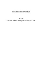 Sáng kiến kinh nghiệm về từ ngữ trong truyện ngắn thạch lam