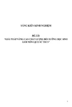Sáng kiến kinh nghiệm skkn giải pháp nâng cao chất lượng bồi dưỡng học sinh giỏi môn lịch sử thcs