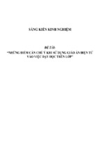 Sáng kiến kinh nghiệm skkn những điểm cần chú ý khi sử dụng giáo án điện tử vào việc dạy học trên lớp