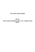 Sáng kiến kinh nghiệm skkn môn sinh học và công nghệ thpt kinh nghiệm phối hợp sơ đồ tư duy với hoạt động nhóm