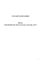 Sáng kiến kinh nghiệm đổi mới phương pháp giảng dạy toán học lớp 7