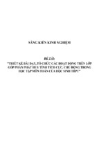 Sáng kiến kinh nghiệm skkn thiết kế bài dạy, tổ chức các hoạt động trên lớp góp phần phát huy tính tích cực, chủ động trong học tập môn toán của học sinh thpt