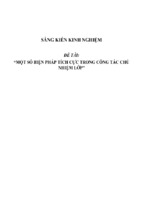 Sáng kiến kinh nghiệm skkn một số biện pháp tích cực trong công tác chủ nhiệm lớp bậc tiểu học