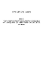 Sáng kiến kinh nghiệm skkn một số biện pháp quản lý hoạt động giáo dục đạo đức cho học sinh bậc thpt ở trung tâm gdtx huyện kim động