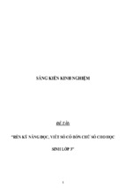 Sáng kiến kinh nghiệm skkn rèn kỹ năng đọc, viết số có bốn chữ số cho học sinh lớp 3