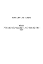 Sáng kiến kinh nghiệm công tác hoạt động đội và phát triển đội viên mới