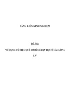 Sáng kiến kinh nghiệm skkn sử dụng hiệu quả đồ dùng dạy học ở các lớp 1,2, 3