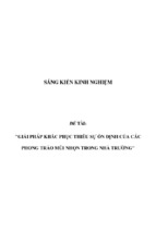 Sáng kiến kinh nghiệm skkn giải pháp khắc phục thiếu sự ổn định của các phong trào mũi nhọn trong nhà trường