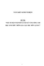 Sáng kiến kinh nghiệm skkn một số biện pháp rèn luyện kỹ năng sống cho học sinh thpt thông qua dạy học môn lịch sử