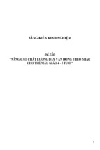 Sáng kiến kinh nghiệm skkn nâng cao chất lượng dạy vận động theo nhạc cho trẻ mẫu giáo 4   5 tuổi