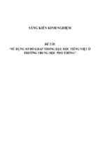 Sáng kiến kinh nghiệm skkn sử dụng sơ đồ grap trong dạy học tiếng việt ở trường trung học phổ thông