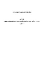 Sáng kiến kinh nghiệm skkn đổi mới phương pháp giảng dạy môn vật lý lớp 9