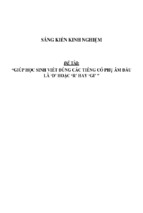 Sáng kiến kinh nghiệm skkn giúp học sinh viết đúng các tiếng có phụ âm đầu là “d” hoặc “r” hay “ gi”