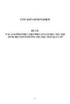 Sáng kiến kinh nghiệm skkn các giải pháp thực hiện phổ cập giáo dục tiểu học  đúng độ tuổi mức ii ở trường th trần quý cáp