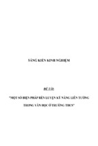 Sáng kiến kinh nghiệm skkn một số biện pháp rèn luyện kỹ năng liên tưởng trong văn học ở trường thcs