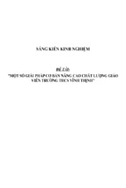 Sáng kiến kinh nghiệm skkn một số giải pháp cơ bản nâng cao chất lượng giáo viên trường thcs vĩnh thịnh