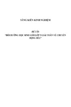 Sáng kiến kinh nghiệm skkn bồi dưỡng học sinh giỏi lớp 5 giải toán về chuyển động đều