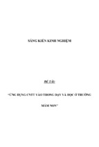 Sáng kiến kinh nghiệm skkn nâng cao hiệu quả ứng dụng cntt giáo dục trong trường mầm non