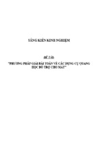 Sáng kiến kinh nghiệm môn lý thp  phương pháp giải bài toán về các dụng cụ quang học bổ trợ cho mắt