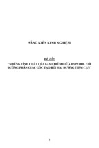 Sáng kiến kinh nghiệm skkn về những tính chất của giao điểm giữa hypebol với đường phân giác góc tạo bởi hai đường tiệm cận