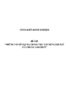 Sáng kiến kinh nghiệm skkn những vấn đề đặt ra trong việc xây dựng đội ngũ của trung tâm gdtx