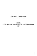 Sáng kiến kinh nghiệm skkn ứng dụng cntt giảng dạy các bài thực hành địa lý