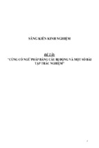 Sáng kiến kinh nghiệm củng cố ngữ pháp bằng câu bị động và một số bài tập trắc nghiệm