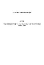 Sáng kiến kinh nghiệm về mệnh đề quan hệ trong tiếng anh