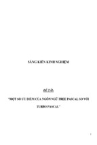 Sáng kiến kinh nghiệm môn tin học thpt một số ưu điểm của ngôn ngữ free pascal so với turbo pascal