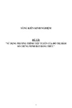 Sáng kiến kinh nghiệm skkn môn toán thpt sử dụng phương trình tiếp tuyến của đồ thị hàm số chứng minh bất đẳng thức